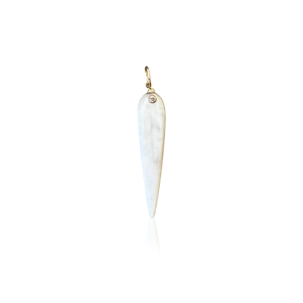 14k Horn Drop Charm