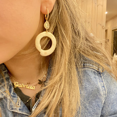14k Gold Conus Shell Earrings