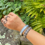 Pearl Grey Enamel Bracelets