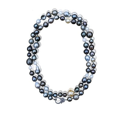 Short Tahitian Pearl Necklace with Clasp
