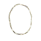14k Yellow Gold Large Paperclip Necklace