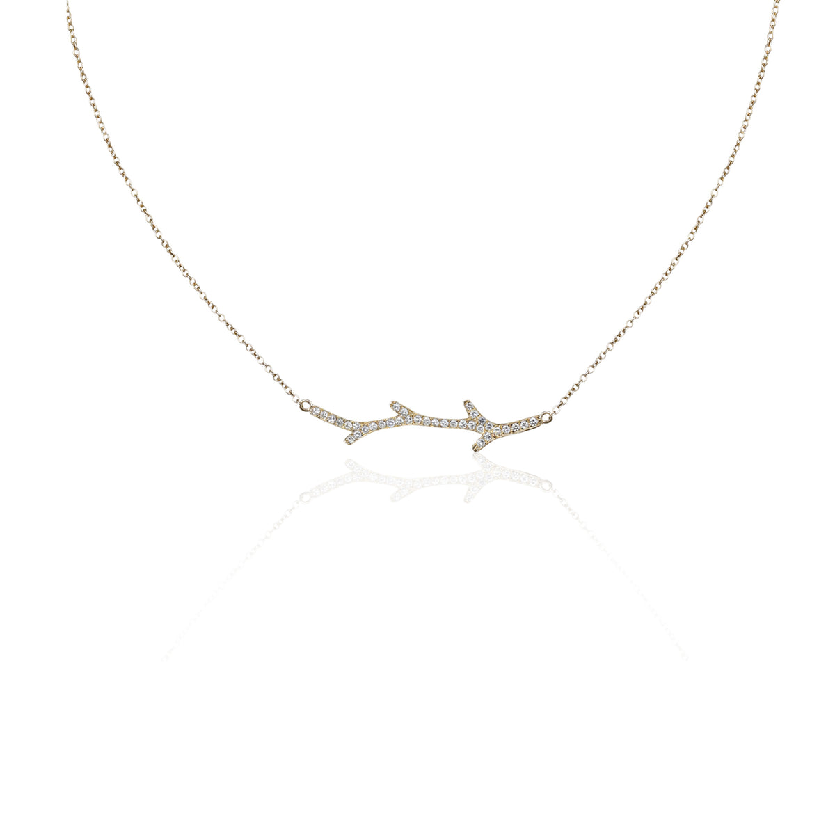 14k Dainty Branch Necklace