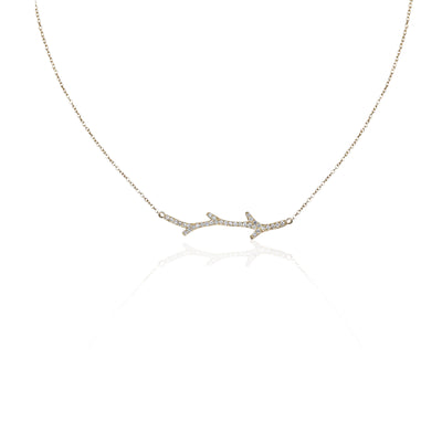 14k Dainty Branch Necklace