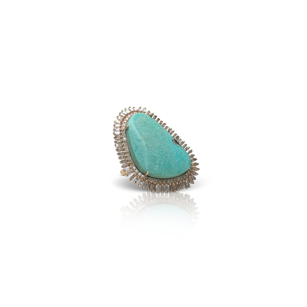 14k Campito Turquoise Diamond Ring