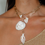 14k Sliced Strombus Shell Pendant