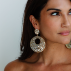 14k Yellow Gold Disco Earrings