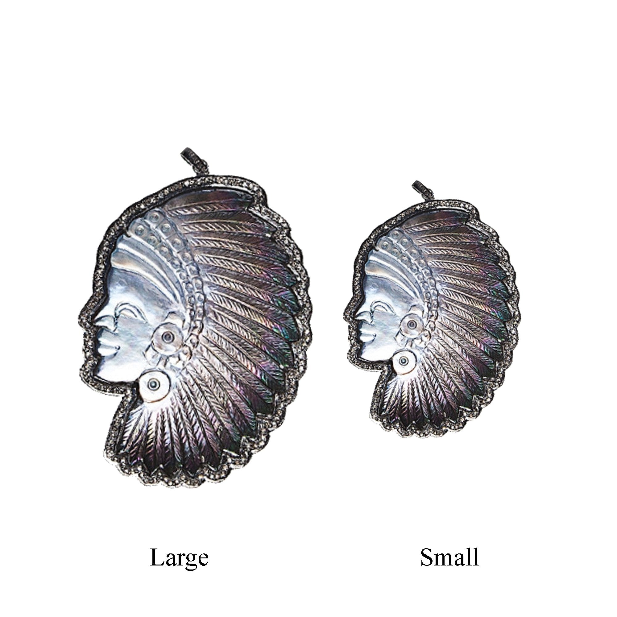 Grey Headdress Pendant