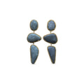 14k Gunmetal Silica Drop Earrings