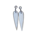 Horn Drop Diamond Stud Earrings Light