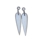 Horn Drop Diamond Stud Earrings Light