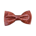 Finn|Carter Cognac Croc Bow Tie