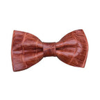 Finn|Carter Cognac Croc Bow Tie