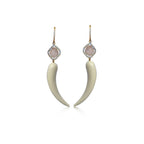 14k Tear Drop Tusk Earrings