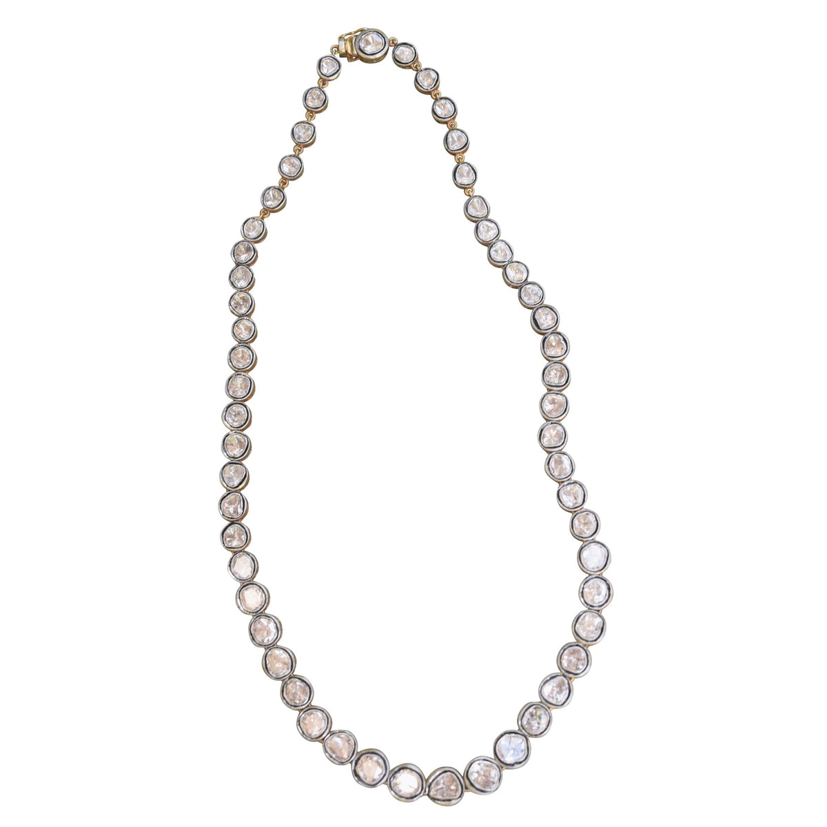 Sliced Diamond Necklace