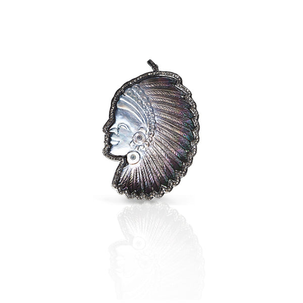 Grey Headdress Pendant