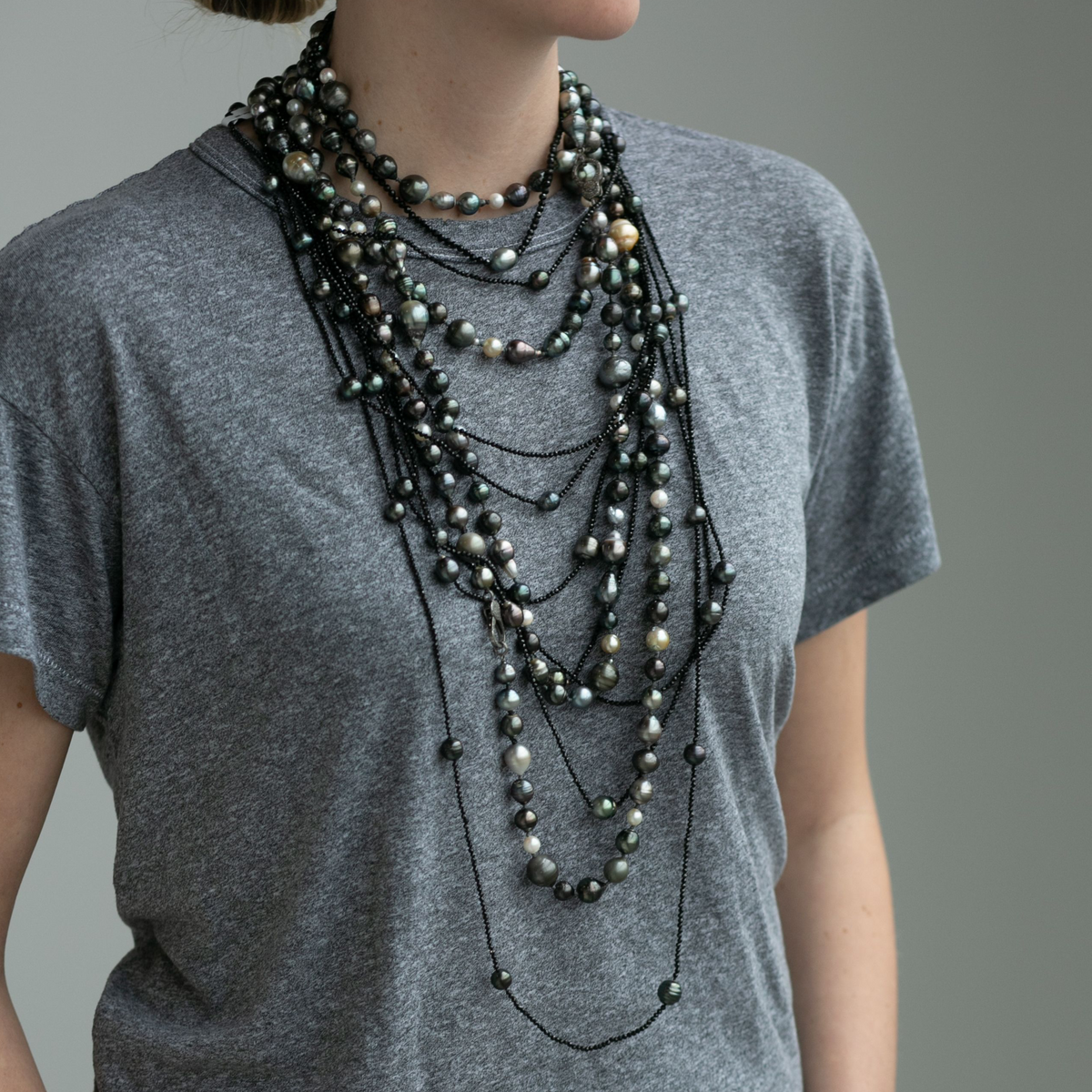 Spinel + Pearl Necklace