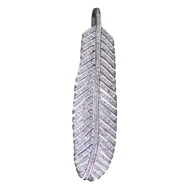 Medium Diamond Feather Pendant