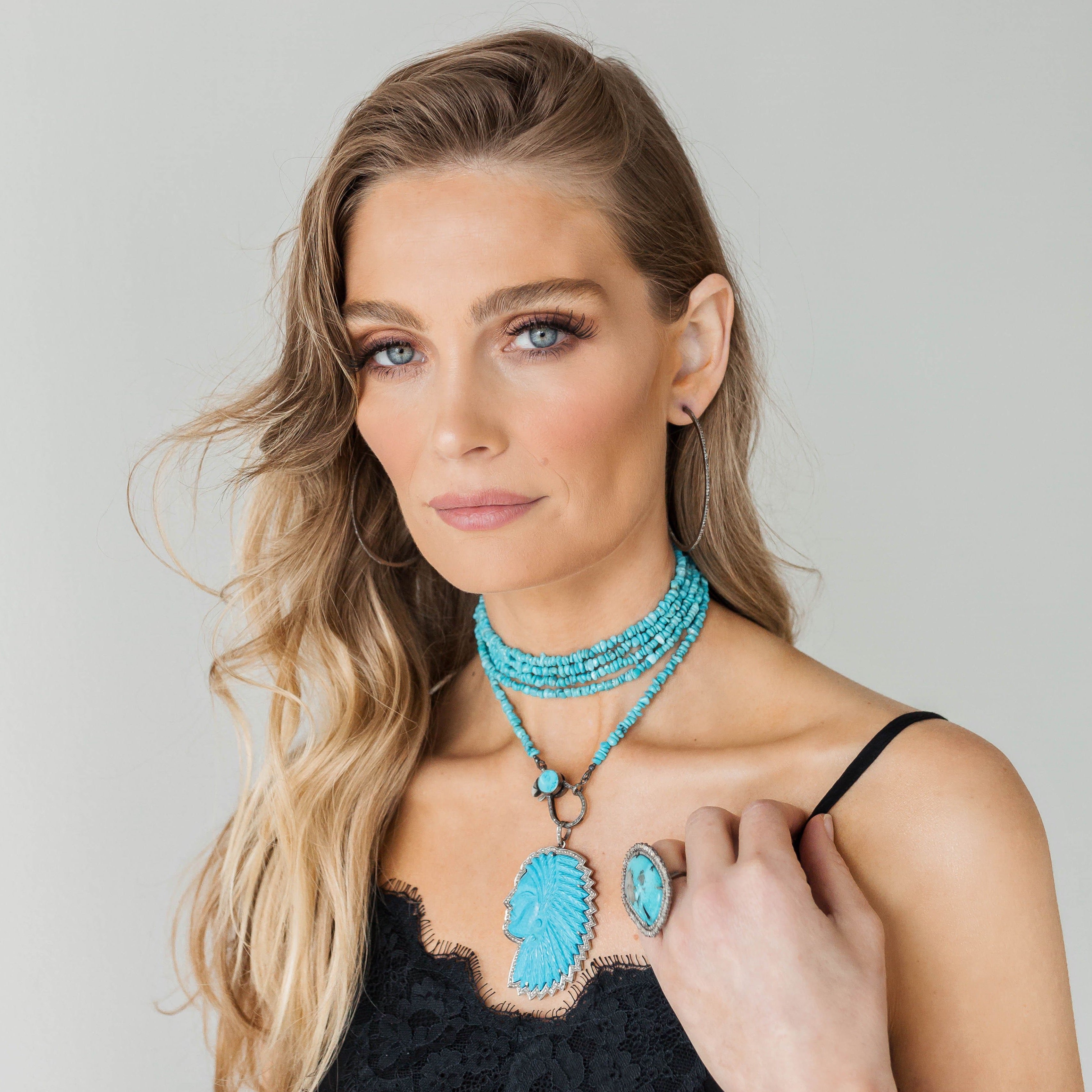 Turquoise Headdress Pendant