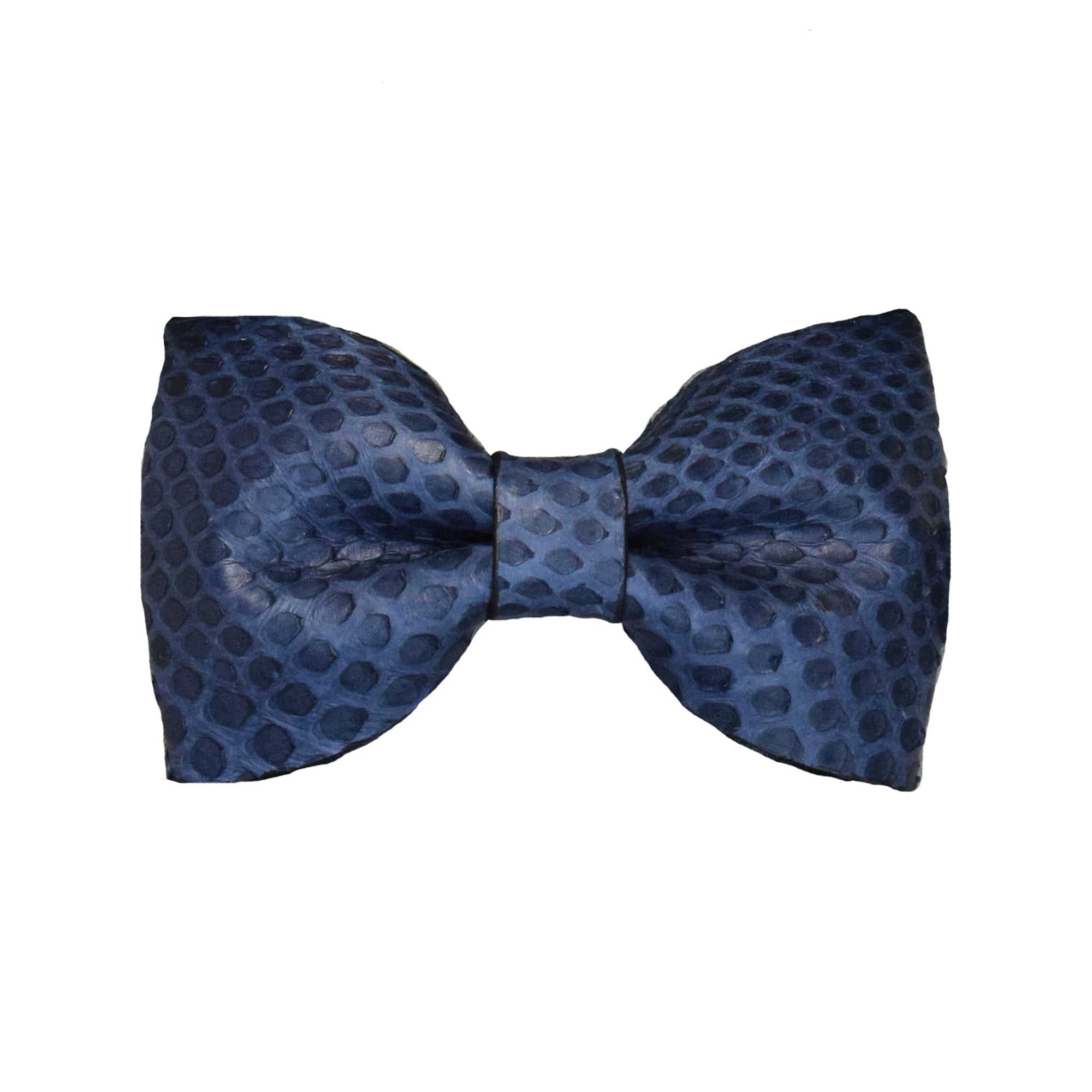 Finn|Carter Navy Python Bow Tie