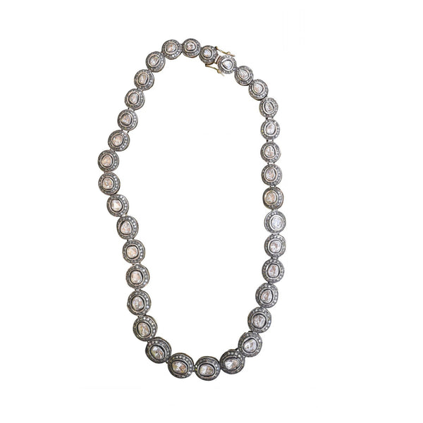 Pave + Sliced Diamond Necklace