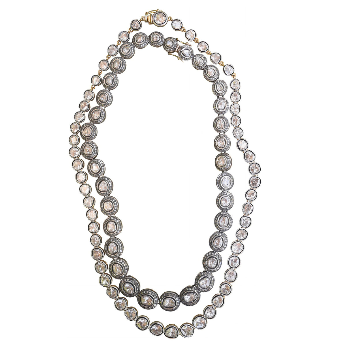 Pave + Sliced Diamond Necklace