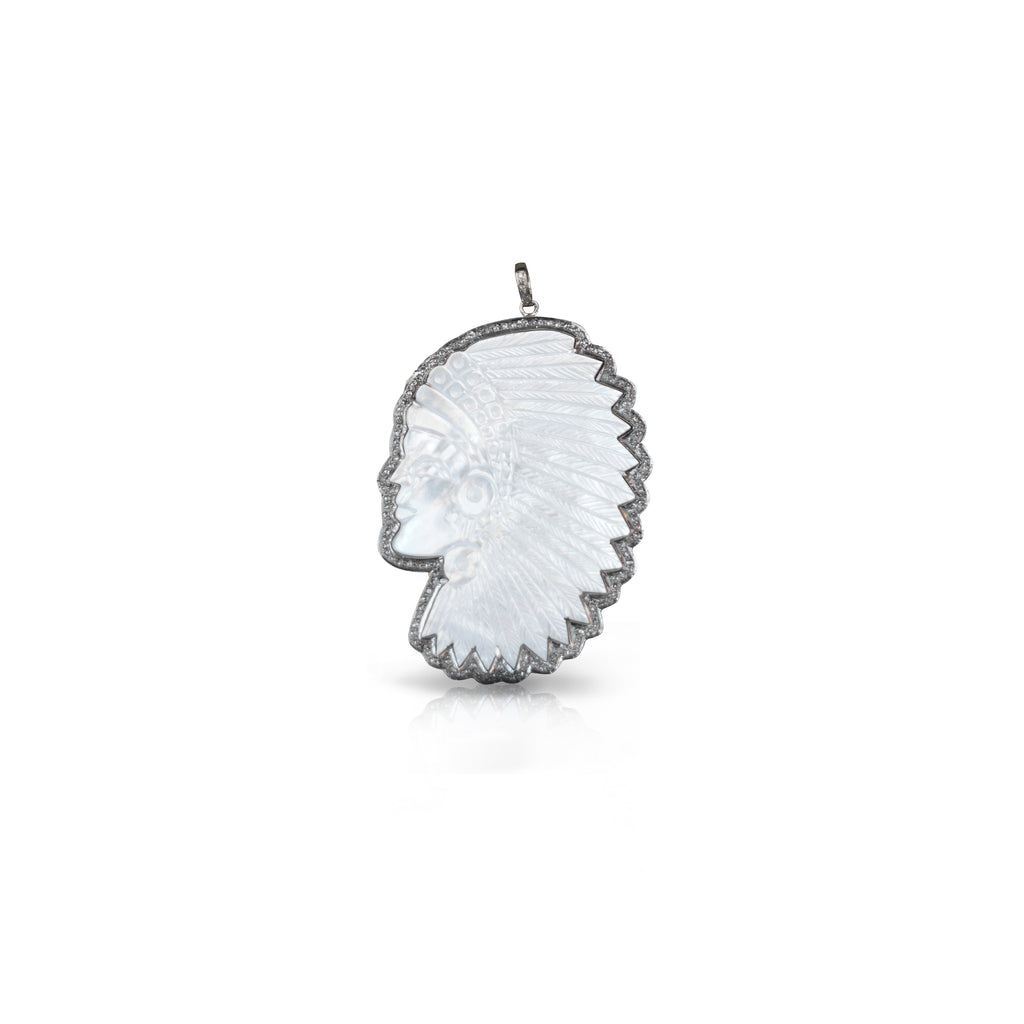 White Headdress Pendant