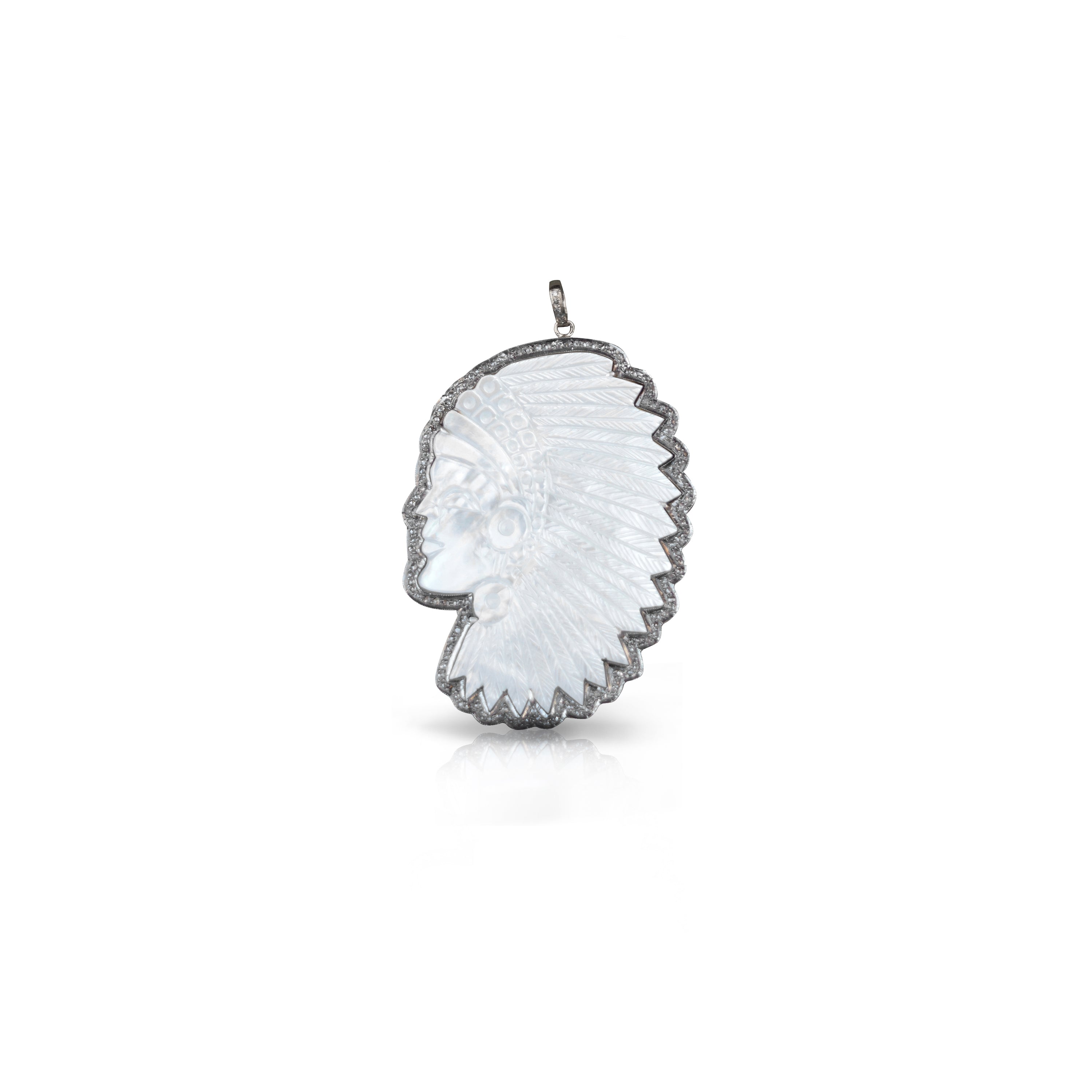 White Headdress Pendant