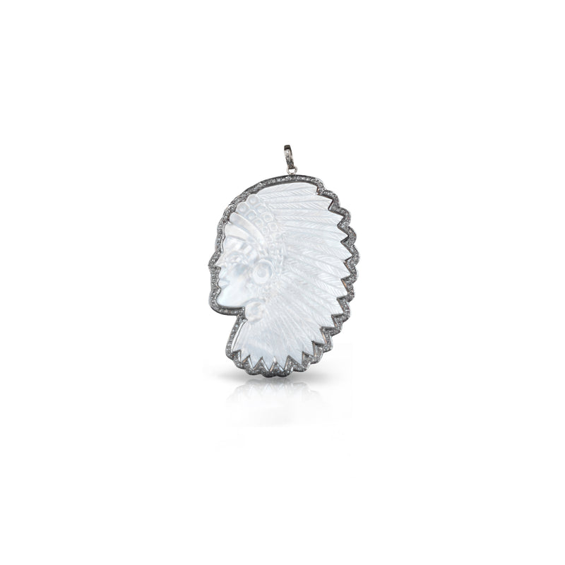 White Headdress Pendant