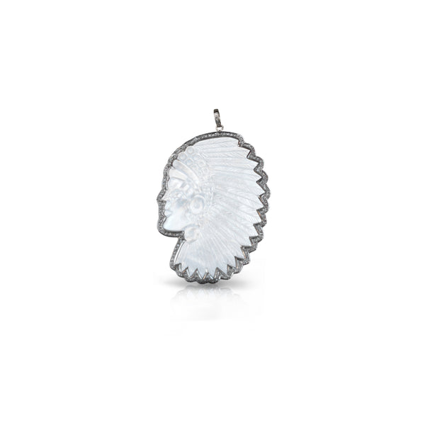 White Headdress Pendant